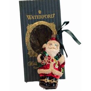 Waterford St Nick Glass Ornament 1998 Nostalgic Santa Claus Christmas Gift 90s